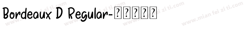 Bordeaux D Regular字体转换